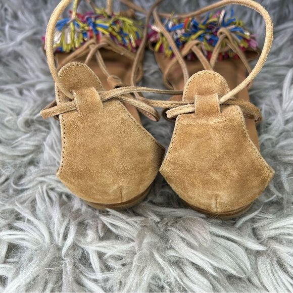 Steve Madden Swizzle multi color fringe gladiator sandals women’s shoe size 8 - Picture 4 of 7